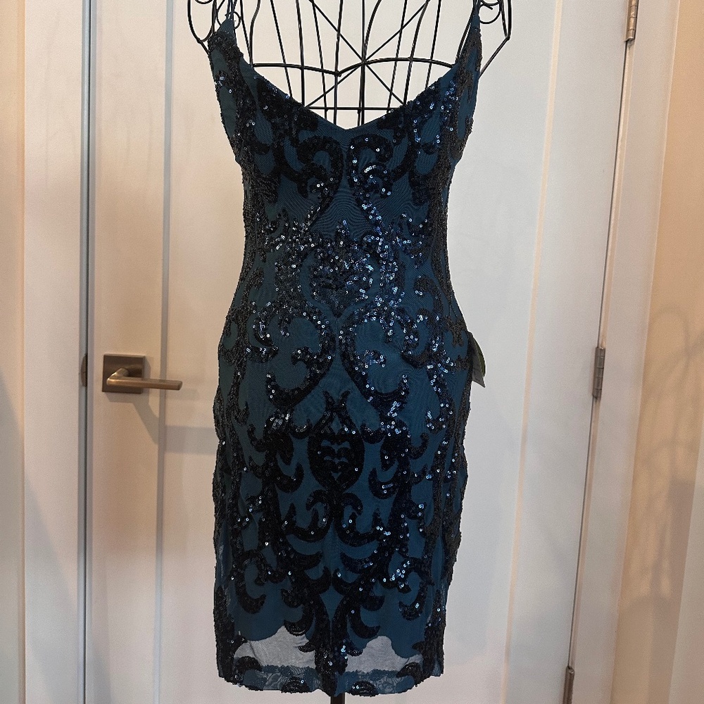 Green Sequin Bodycon Mini Dress